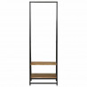 Wieszak na Ubrania Czarny 60 x 45 x 180 cm Lite Drewno Akacji