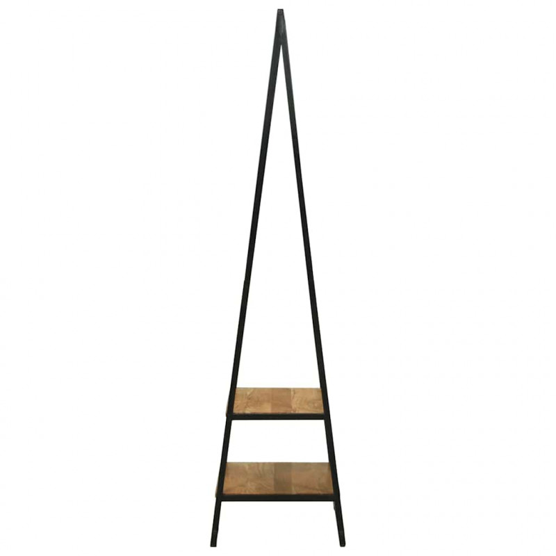 Wieszak na Ubrania Czarny 60 x 45 x 180 cm Lite Drewno Akacji