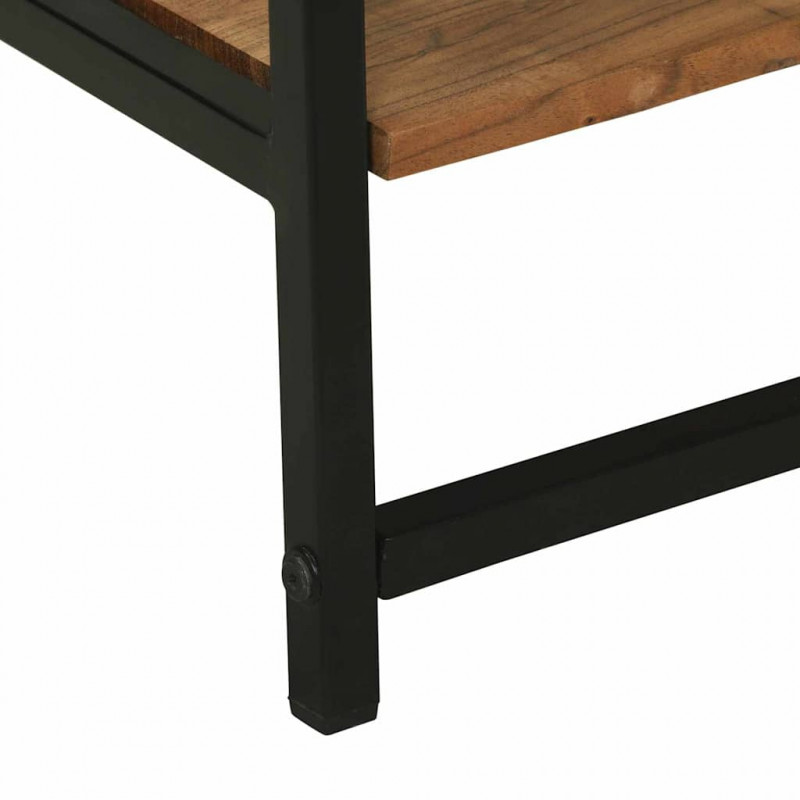 Wieszak na Ubrania Czarny 60 x 45 x 180 cm Lite Drewno Akacji