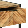 Toaletka Z lustrem Brązowy 100 x 40 x 120 cm Lite Drewno Akacji