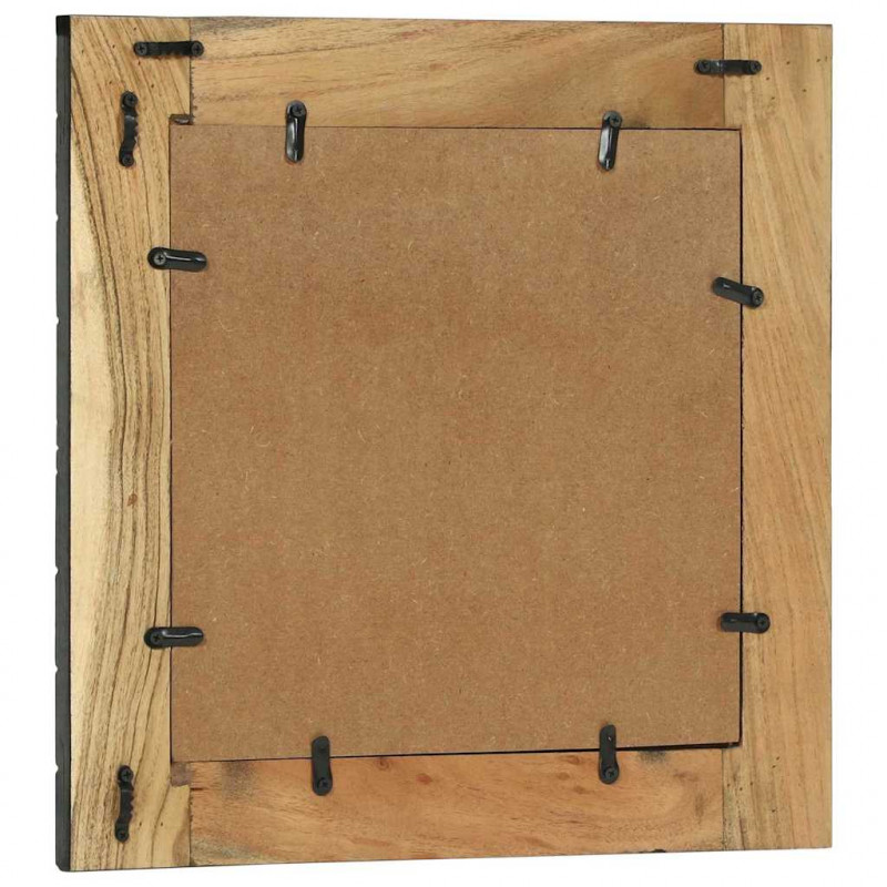 Lustro ścienne Prostokątny Czarny i Brązowy 50 x 2 x 50 cm