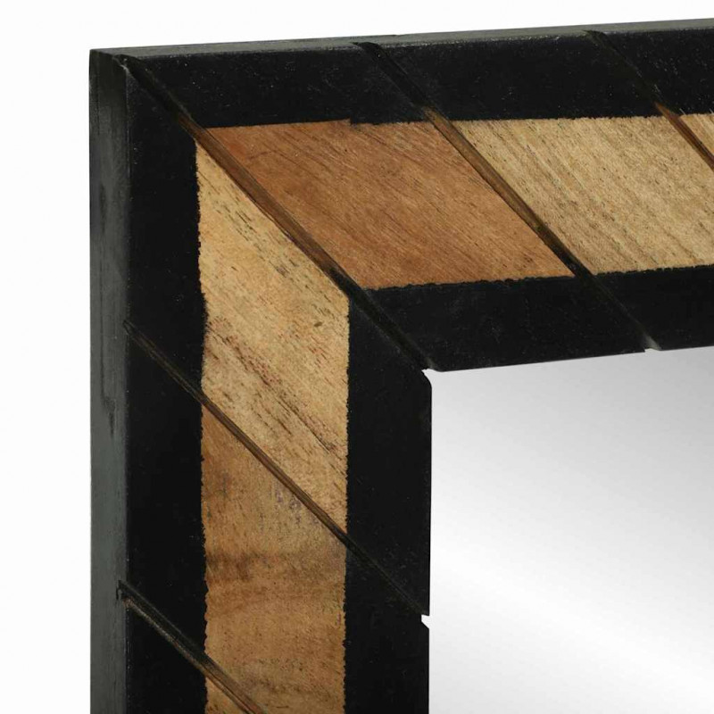 Lustro ścienne Prostokątny Czarny i Brązowy 50 x 2 x 50 cm