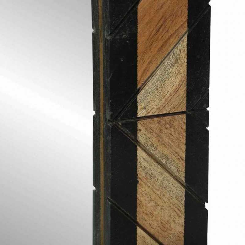 Lustro ścienne Prostokątny Czarny i Brązowy 50 x 2 x 50 cm