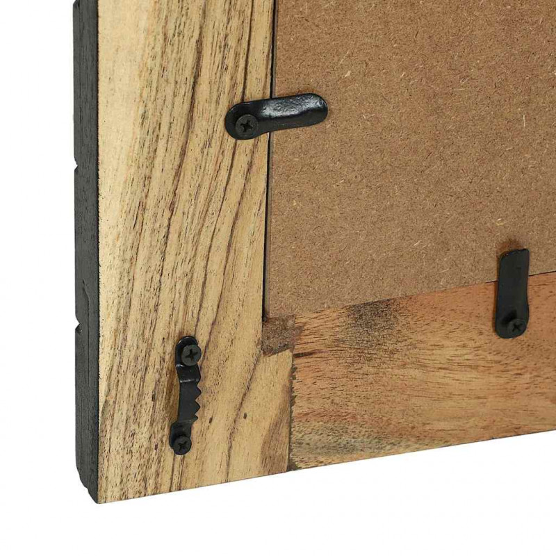 Lustro ścienne Prostokątny Czarny i Brązowy 50 x 2 x 50 cm