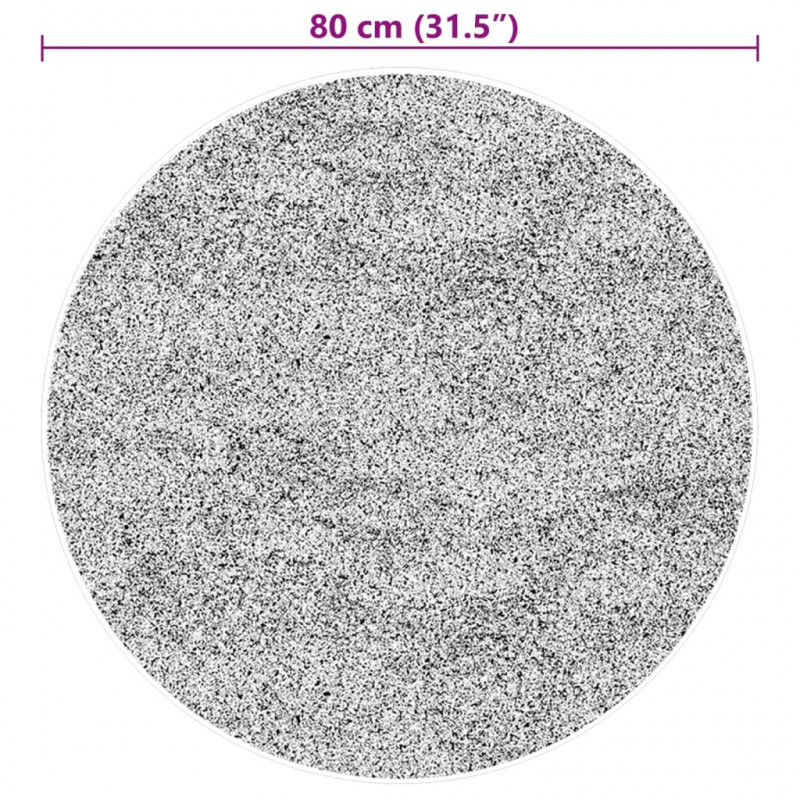Dywan HUARTE z krótkim włosiem, kremowy, Ø 80 cm