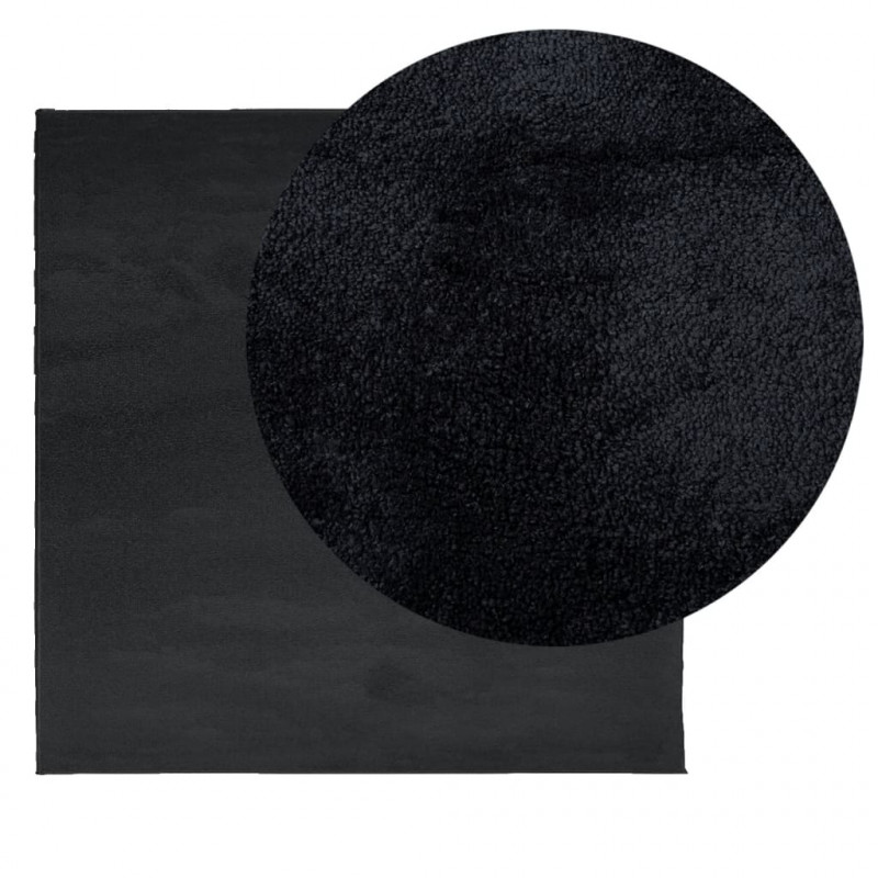 Dywan OVIEDO z krótkim włosiem, czarny, 240x240 cm