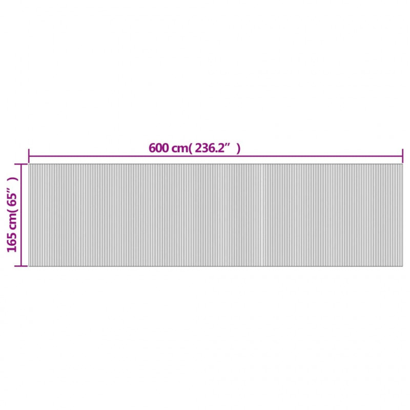 Parawan, biały, szerokość 600 cm, wysokość 165 cm, bambusowy