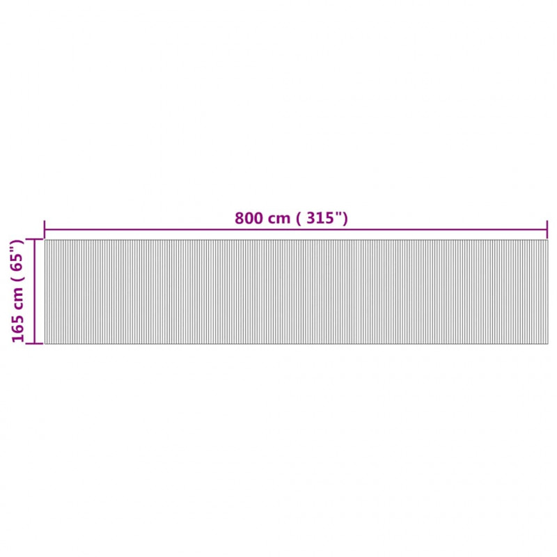 Parawan, naturalny, 165x800 cm, bambusowy