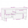 Szafka pod TV, 100x34x46 cm, lite surowe drewno mango