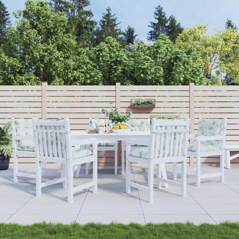 Poduszka na zewnątrz 6 pcs Biały 100 x 50 x 7 cm tkanina