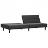 2-osobowa sofa, czarna, sztuczna skóra