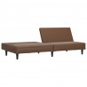 2-osobowa sofa, brązowa, sztuczna skóra