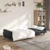 2-osobowa sofa, czarna, sztuczna skóra
