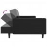 2-osobowa sofa, czarna, sztuczna skóra