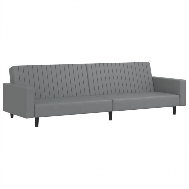 2-osobowa sofa, szara, sztuczna skóra