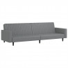 2-osobowa sofa, szara, sztuczna skóra