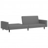 2-osobowa sofa, szara, sztuczna skóra