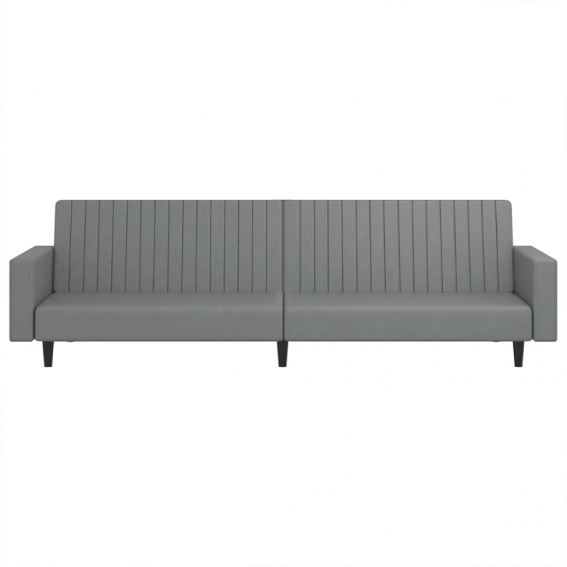 2-osobowa sofa, szara, sztuczna skóra