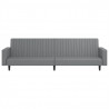 2-osobowa sofa, szara, sztuczna skóra