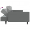 2-osobowa sofa, szara, sztuczna skóra