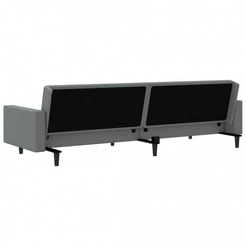 2-osobowa sofa, szara, sztuczna skóra