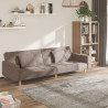 2-osobowa kanapa, 2 poduszki, kolor taupe, tapicerowana tkaniną