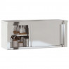 Wisząca szafka kuchenna z drzwiami przesuwnymi, stal nierdzewna