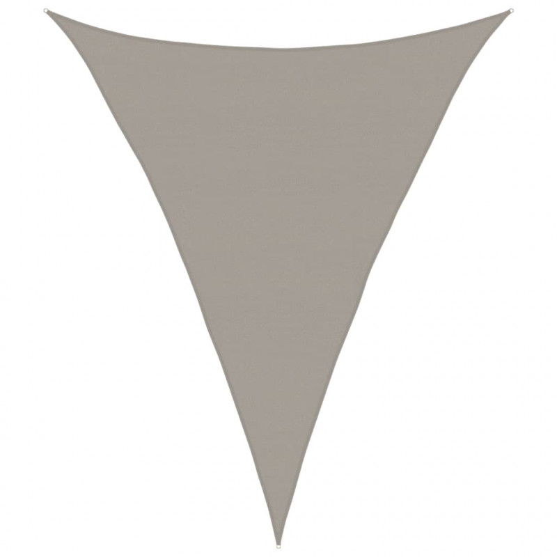 Żagiel przeciwsłoneczny, 160 g/m², jasnoszary, 5x6x6 m, HDPE