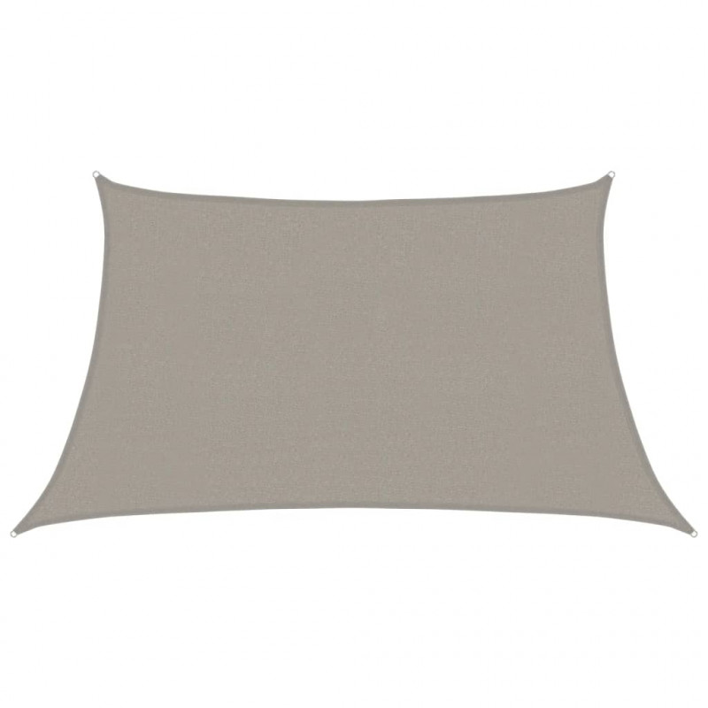 Żagiel przeciwsłoneczny, 160 g/m², trapez, jasnoszary, 3/4x2 m