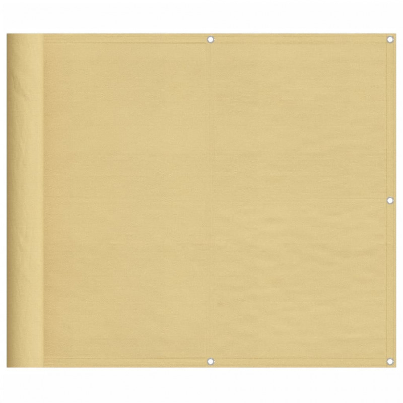 Parawan balkonowy, piaskowy, 90x700 cm, 100% poliester Oxford