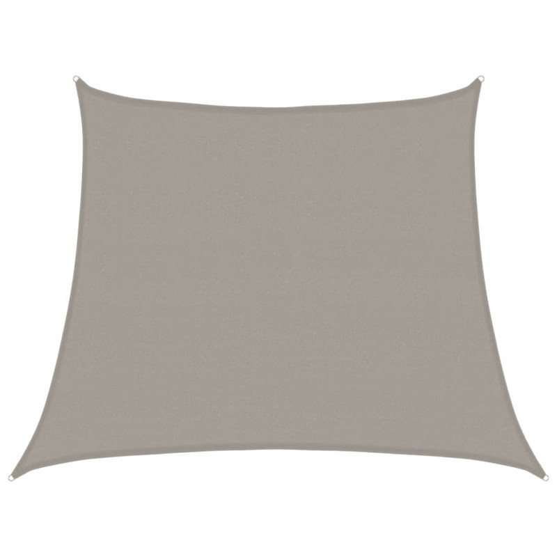 Żagiel przeciwsłoneczny, 160 g/m², trapez, jasnoszary, 3/4x3 m