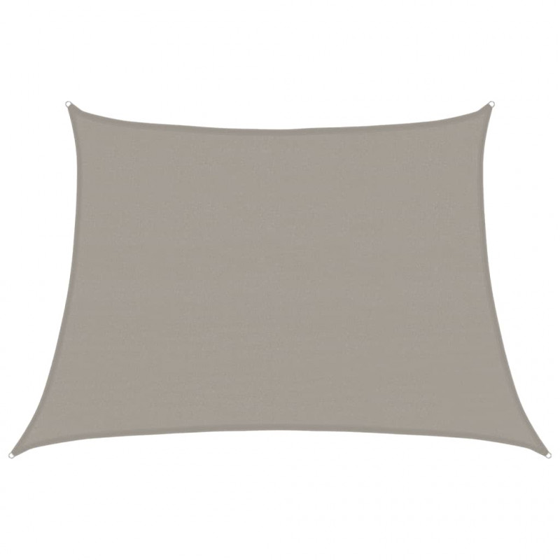 Żagiel przeciwsłoneczny, 160 g/m², trapez, jasnoszary, 4/5x3 m