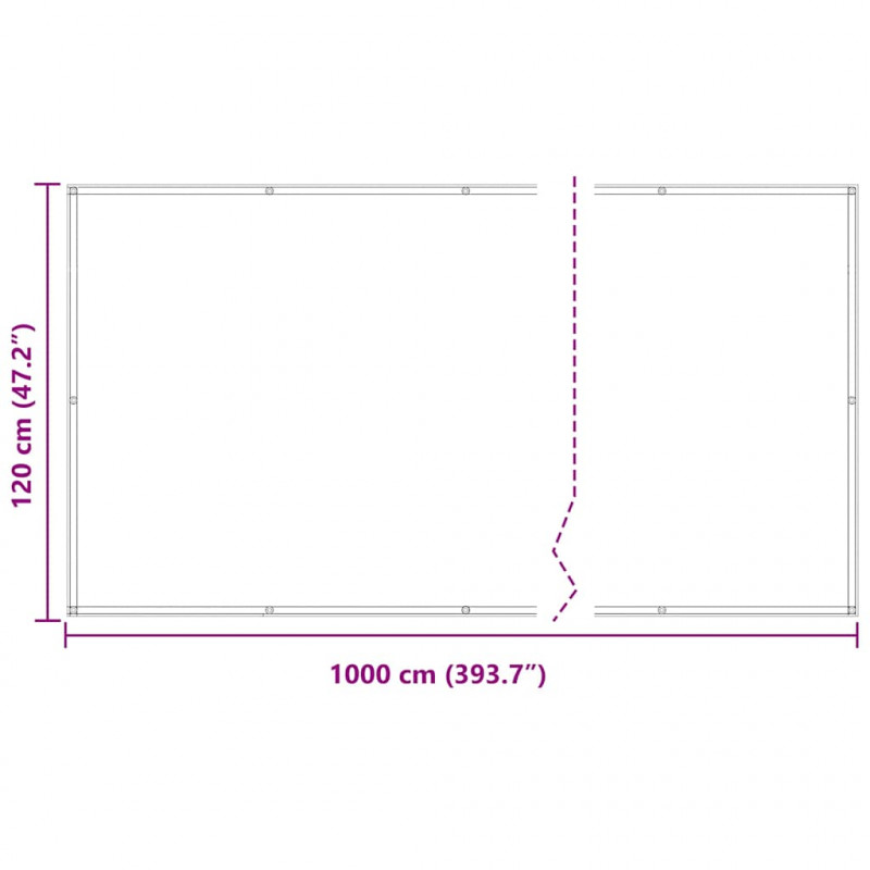 Parawan balkonowy, antracyt, 120x1000 cm, 100% poliester Oxford