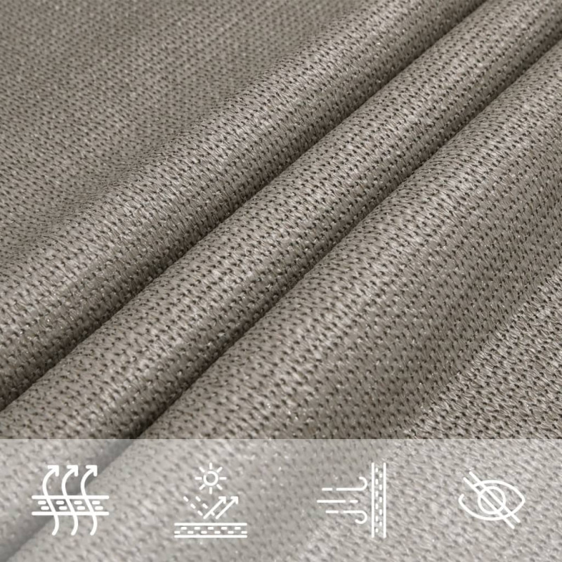 Żagiel przeciwsłoneczny, 160 g/m², trapez, jasnoszary, 4/5x4 m