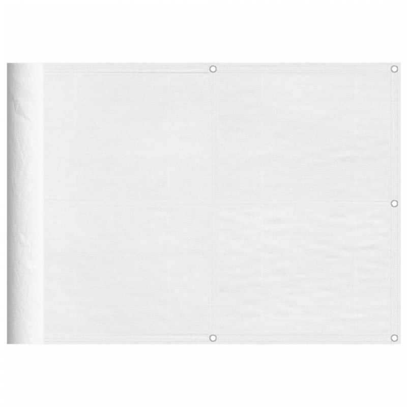 Parawan balkonowy, biały, 75x800 cm, 100% poliester Oxford