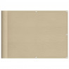 Parawan balkonowy, beżowy, 75x1000 cm, 100% poliester Oxford