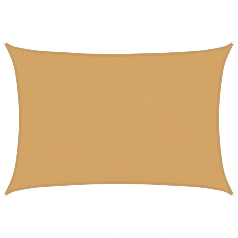 Żagiel przeciwsłoneczny, 160 g/m², piaskowy, 4x5 m, HDPE