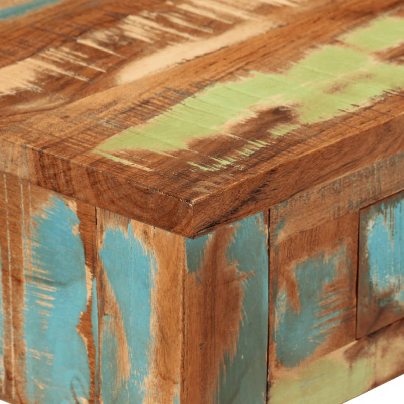 Stolik konsolowy, 110x30x76 cm, lite drewno z odzysku
