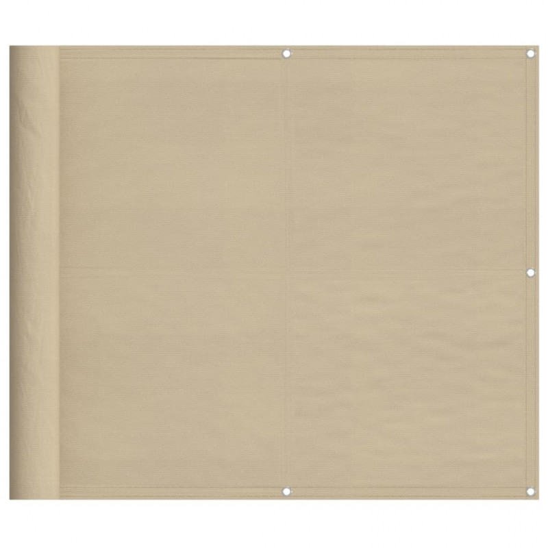 Parawan balkonowy, beżowy, 90x800 cm, 100% poliester Oxford