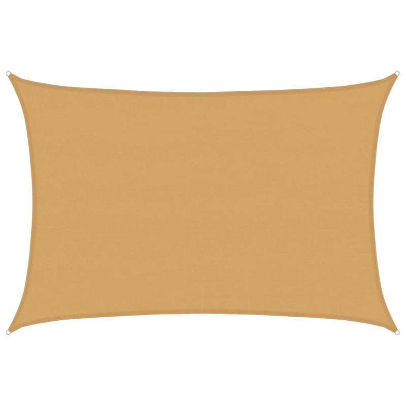 Żagiel przeciwsłoneczny, 160 g/m², piaskowy, 5x6 m, HDPE