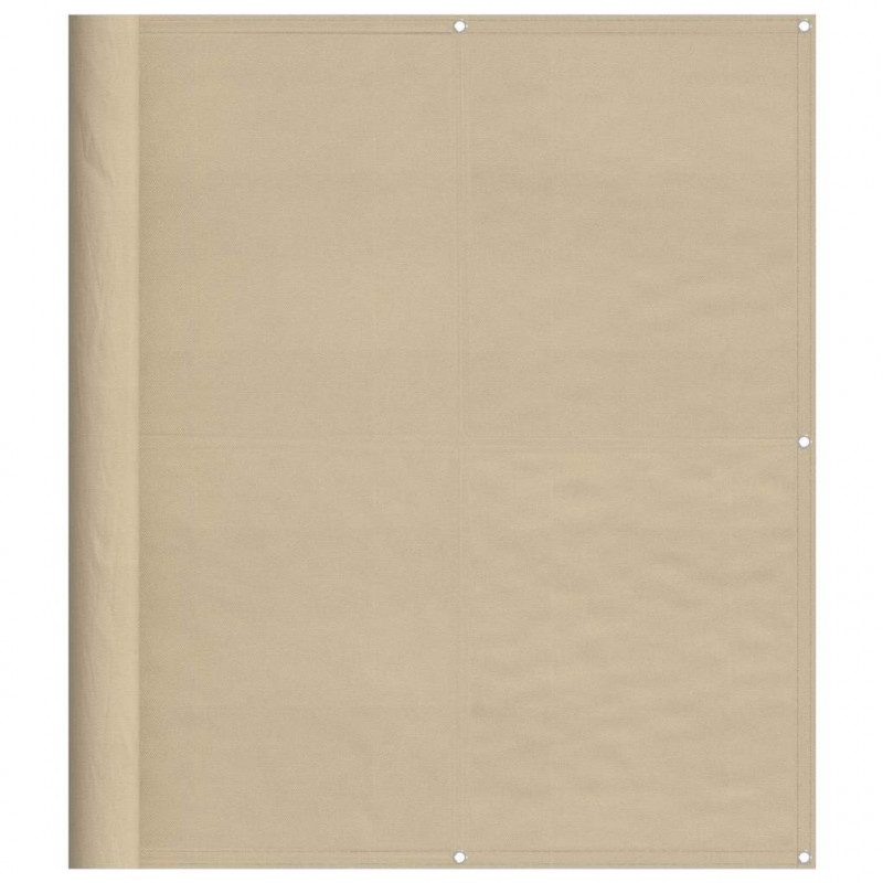 Parawan balkonowy, beżowy, 120x700 cm, 100% poliester Oxford