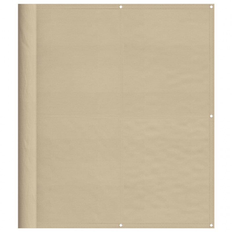 Parawan balkonowy, beżowy, 120x800 cm, 100% poliester Oxford