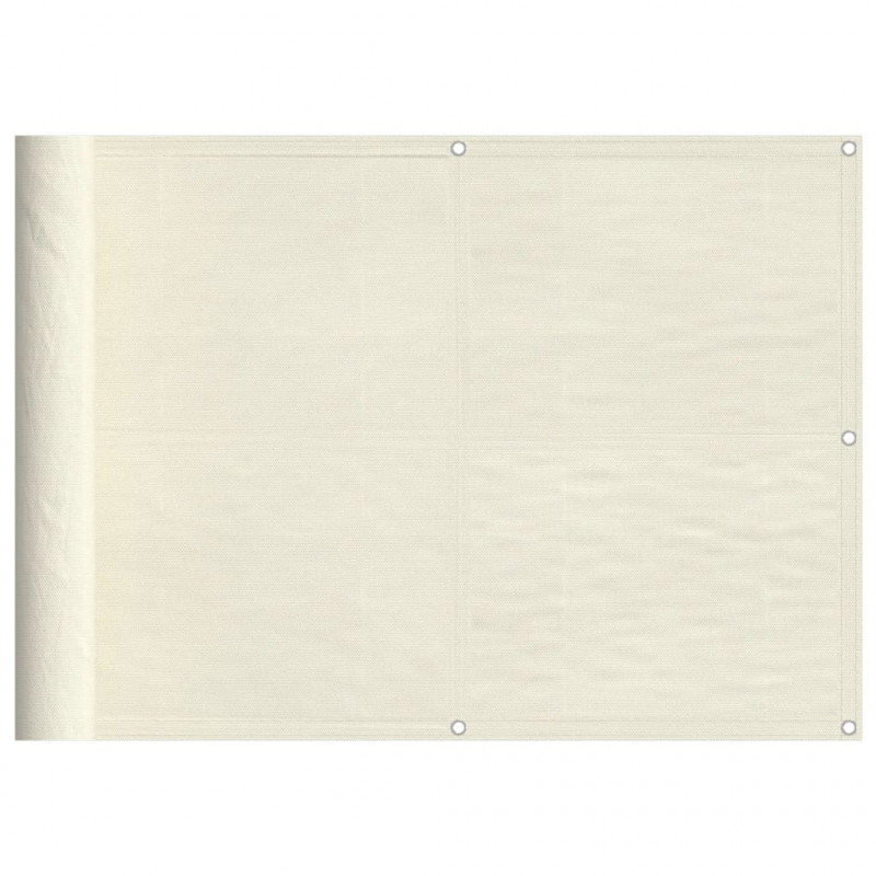 Parawan balkonowy, kremowy, 75x1000 cm, 100% poliester Oxford