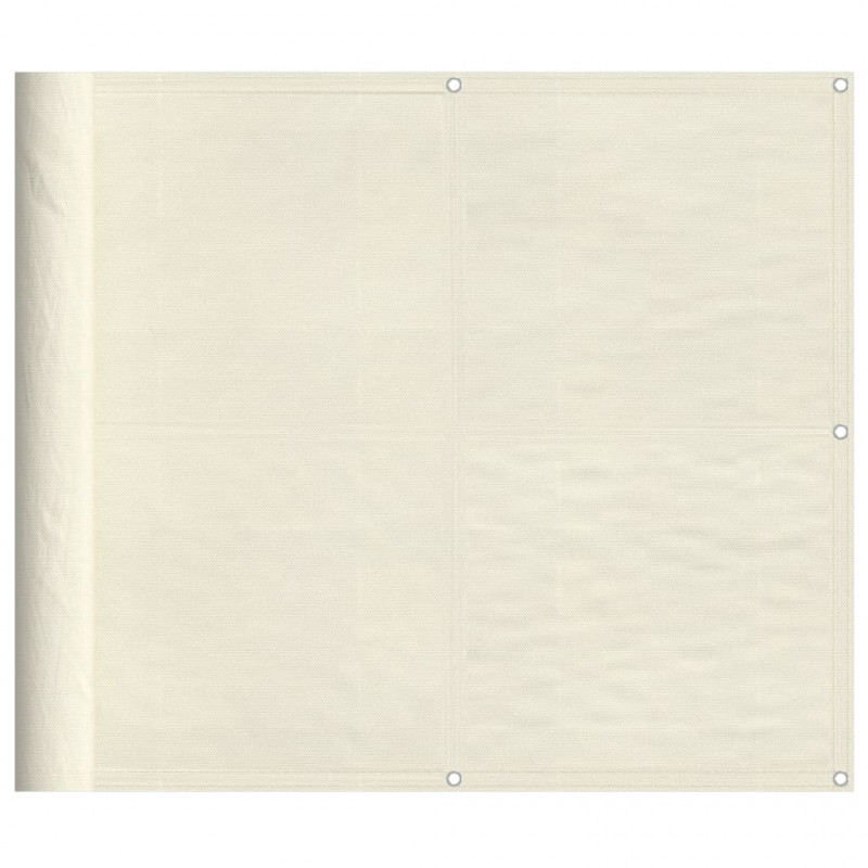 Parawan balkonowy, kremowy, 90x700 cm, 100% poliester Oxford