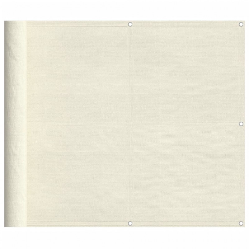 Parawan balkonowy, kremowy, 90x800 cm, 100% poliester Oxford