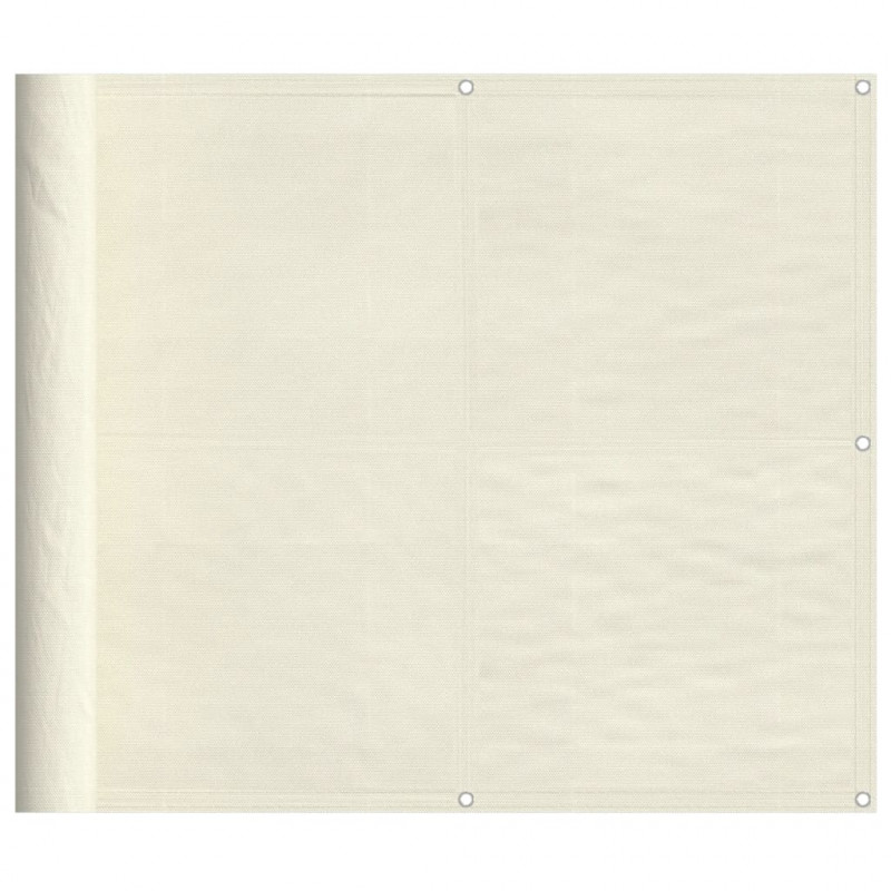 Parawan balkonowy, kremowy, 90x1000 cm, 100% poliester Oxford