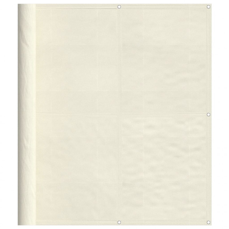 Parawan balkonowy, kremowy, 120x800 cm, 100% poliester Oxford