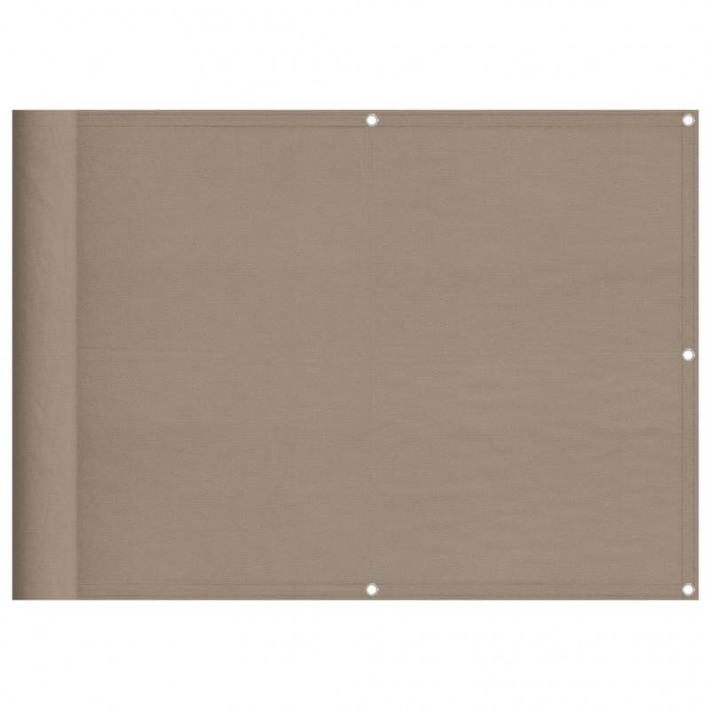 Parawan balkonowy, taupe, 75x700 cm, 100% poliester Oxford