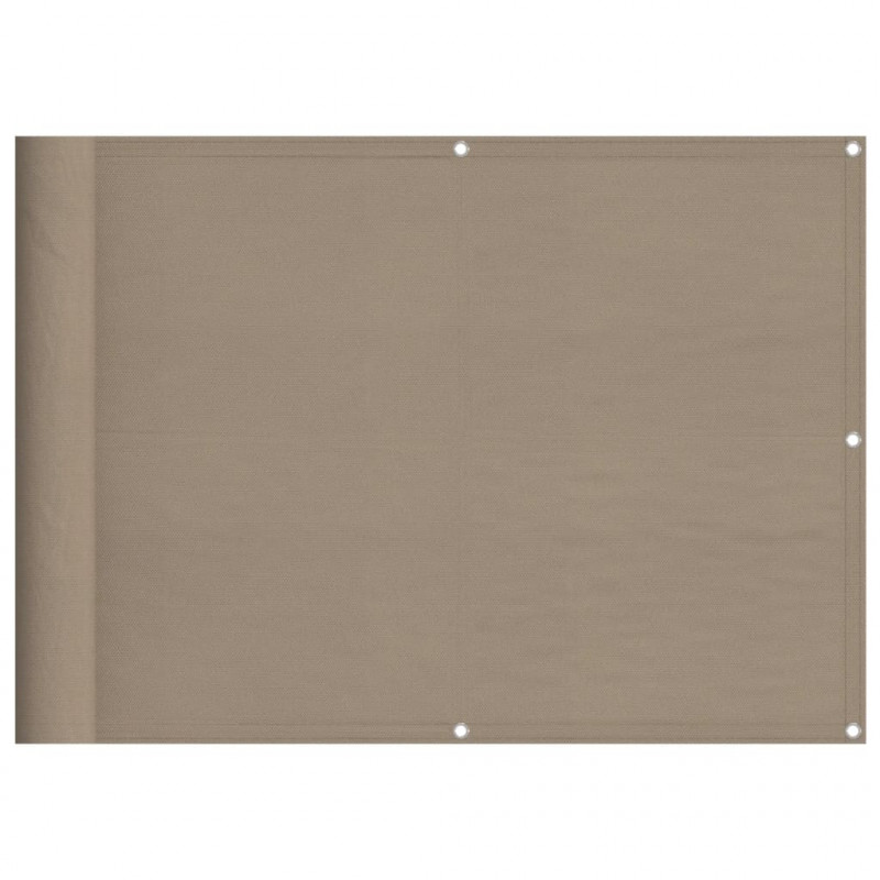 Parawan balkonowy, taupe, 75x800 cm, 100% poliester Oxford