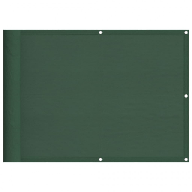 Parawan balkonowy ciemnozielony 75x700 cm 100% poliester Oxford